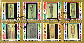 Mumien-Briefmarken